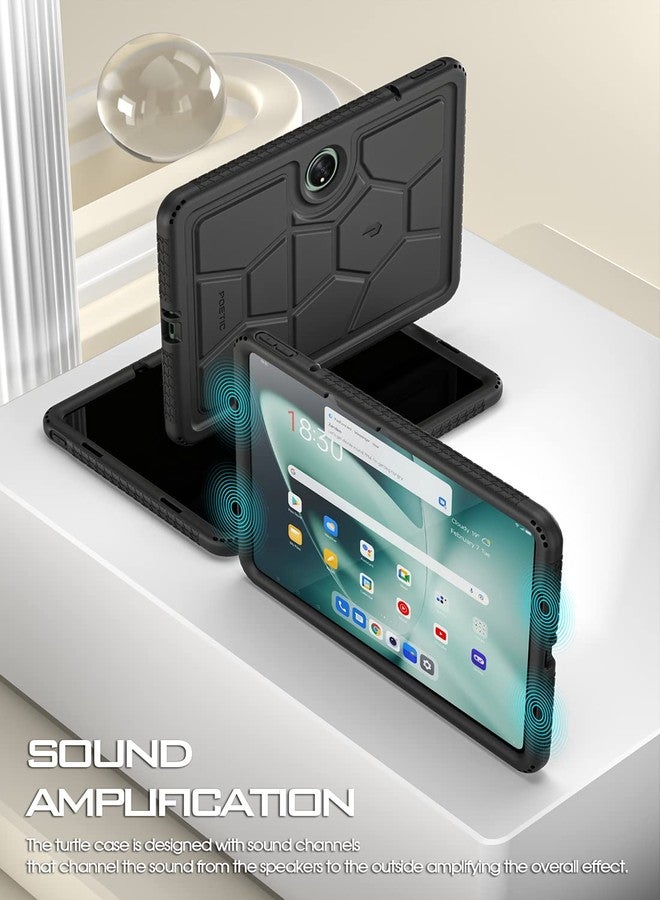 بويتيك جراب Poetic TurtleSkin لجهاز OnePlus Pad مقاس 11.61 بوصة (2023)، جراب سيليكون متين مقاوم للصدمات وآمن للأطفال، أسود اللون - Image 5